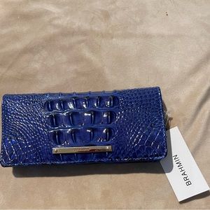 Brahmin Ady Wallet Affinity Melbourne Blue Genuine Leather NWT
